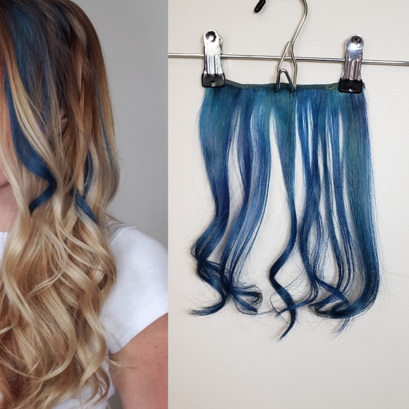 Euronext Dark Blue Clip-In Human Hair Extension - Picture 5 of 14